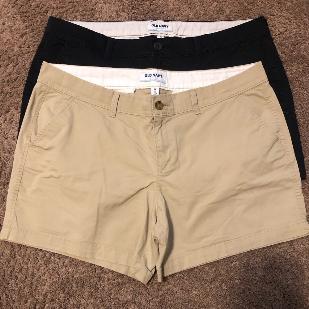 Old Navy Women's Chino Shorts - Black & Khaki